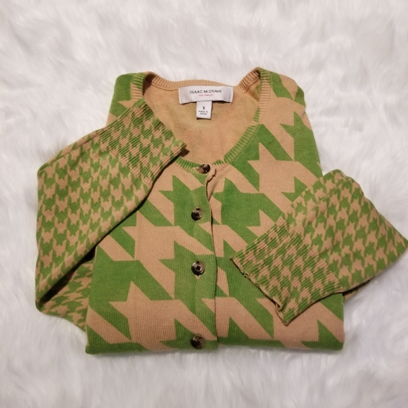 Isaac Mizrahi | Geometric Cardigan - Picture 2 of 4
